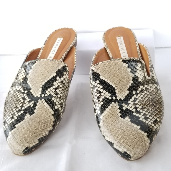 Veronica Beard python embossed leather mules - Picture 7 of 16